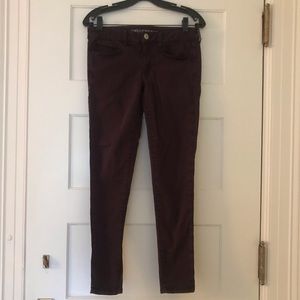 American Eagle Deep Wine Jeggings
